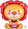 28" Wild About You Mylar Lion Balloon