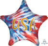19" Tie Dye USA Mylar Balloon