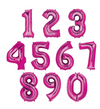 34 inch Pink Number Balloon