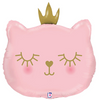 21" Pink Princess Cat Mylar Balloon