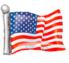 27" American Flag Mylar Balloon