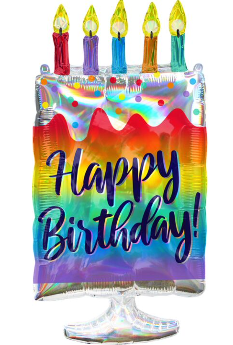 30" Iridescent Cake Mylar