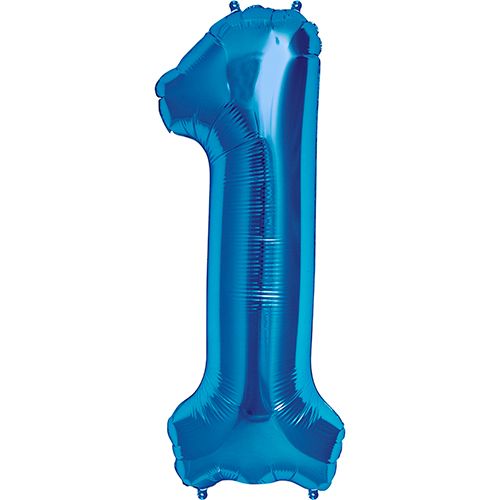 34 inch Blue Number Balloon