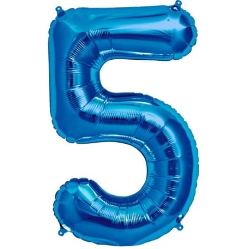34 inch Blue Number Balloon