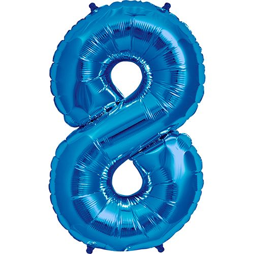 34 inch Blue Number Balloon