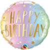 Happy Birthday Pastel Ombre 18"