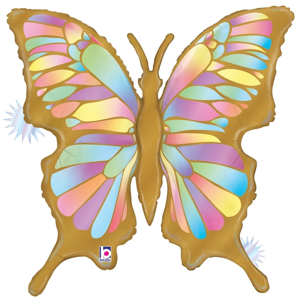 24" Opal Holographic Butterfly