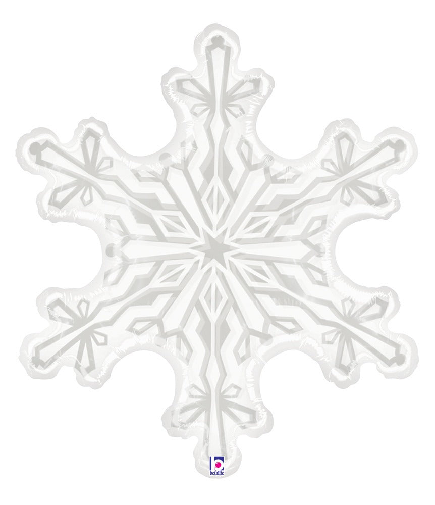 Clear Snowflake Balloon 38"