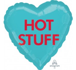18 inch Hot Stuff Candy Heart Mylar Balloon