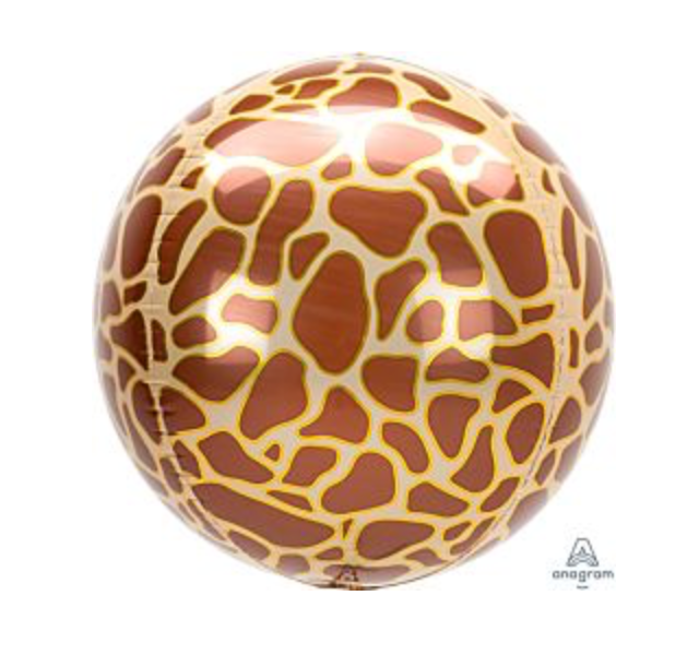 16" Giraffe Print Orbz Balloon