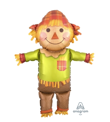 38" Fall Happy Scarecrow Mylar