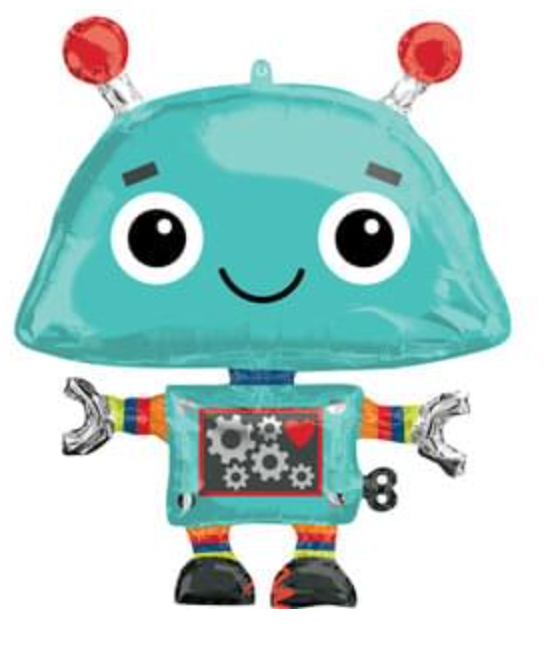 35" Robot Supershape Mylar Balloon