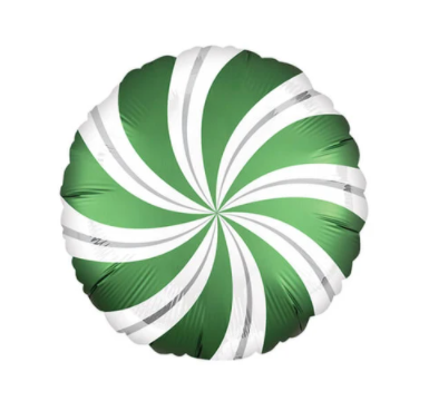 18" Green Satin Candy Swirl