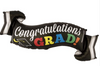 40" Congrats Grad Banner Mylar