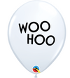 11" Simply Woo Hoo White Latex Balloons