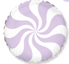 18" Lavender Candy Swirl Mylar Balloon