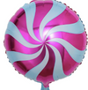 18" Hot Pink Candy Swirl Mylar Balloon