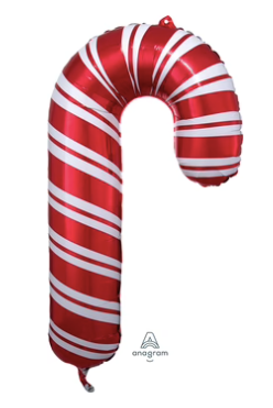 Candy Cane Mylar Balloon