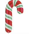 Red and Green Candy Cane Mylar Balloon