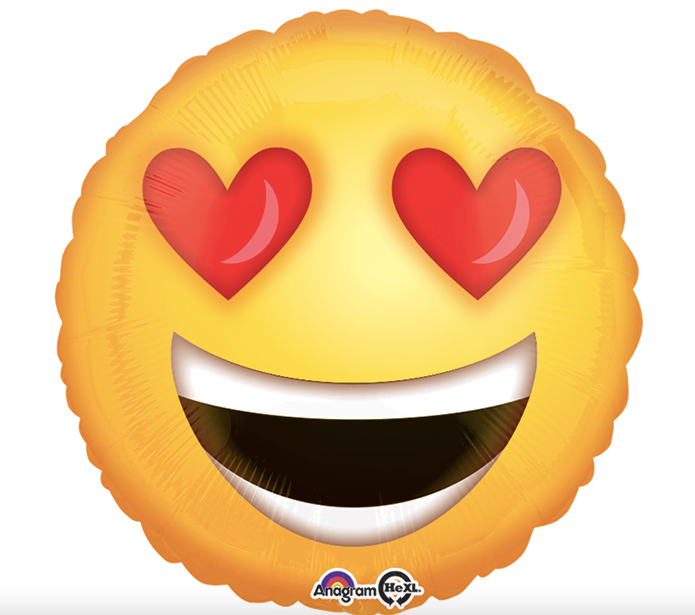 17" Love Eye Emoji Mylar Balloon
