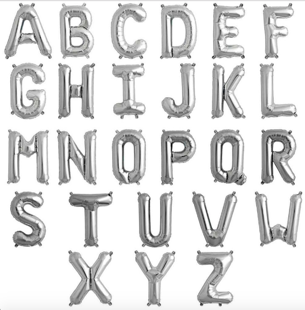16" Silver Letter Balloon