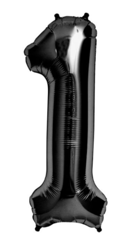 34 inch Black Number Balloon