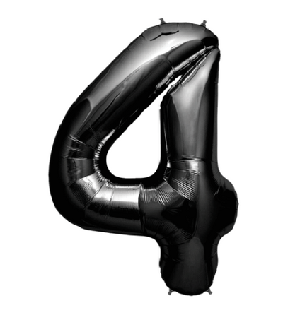 34 inch Black Number Balloon