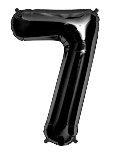 34 inch Black Number Balloon