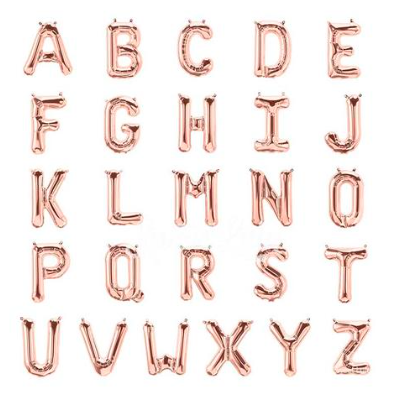 16" Rose Gold Letter Balloon