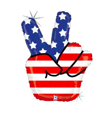 33" Stars & Stripes Peace Balloon