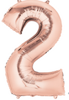34 inch Rose Gold Number Balloon