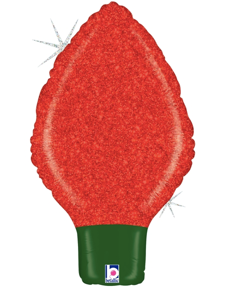 Christmas Lightbulb Mylar Balloons