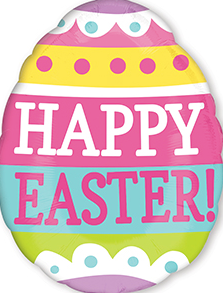 16" Springy Easter Egg Mylar Balloon