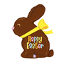 39" Chocolate Easter Bunny Mylar Balloon