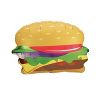 28" Hamburger Mylar Balloon