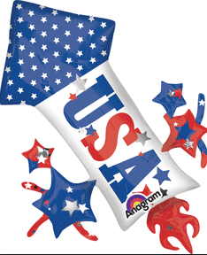42" USA Rocket Mylar Balloon