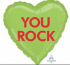 "You Rock" Mylar Heart