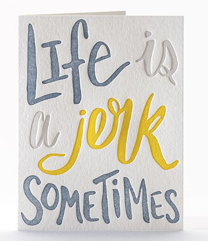 Life Is... Letterpress Card
