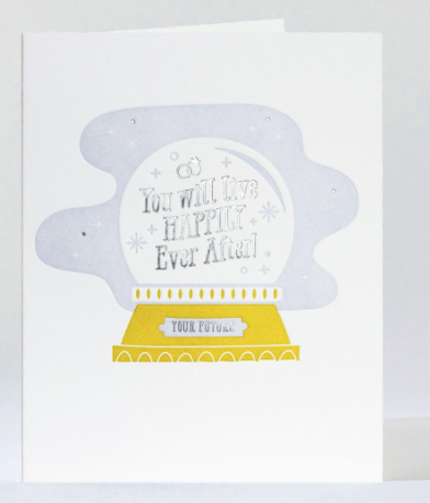 Newlywed Predictions Letterpress Card