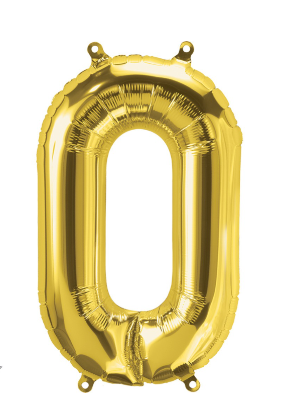16 inch gold number balloon