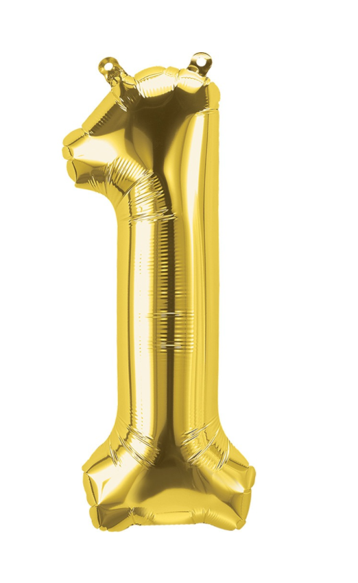 16 inch gold number balloon