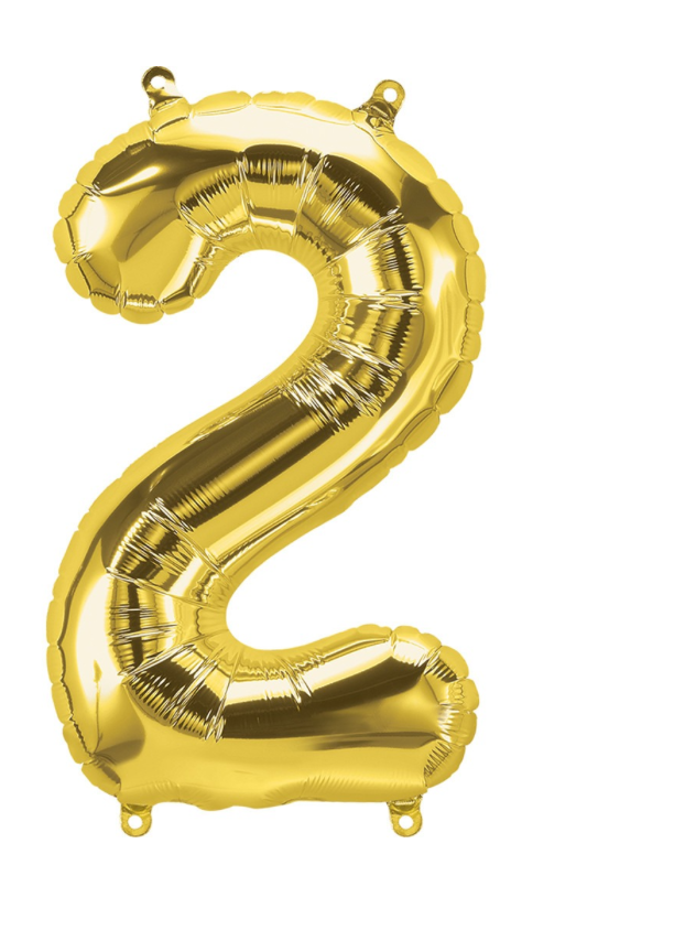 16 inch gold number balloon