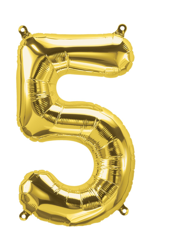 16 inch gold number balloon