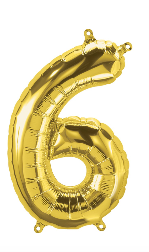 16 inch gold number balloon