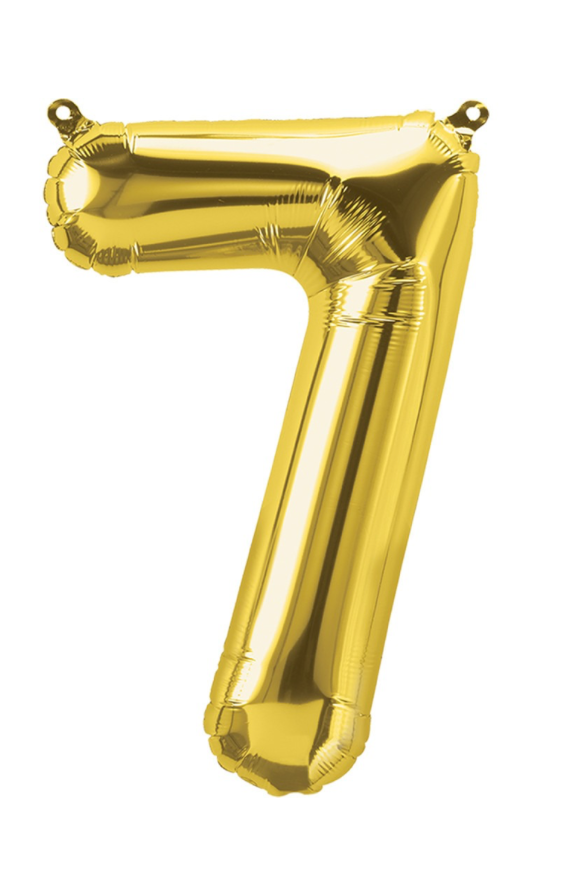 16 inch gold number balloon