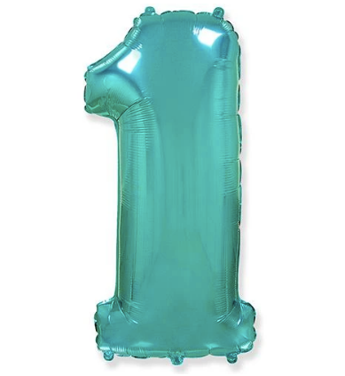42" Teal Mylar Number