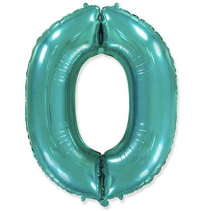 42" Teal Mylar Number