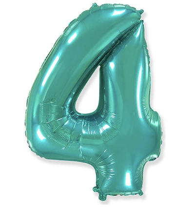 42" Teal Mylar Number