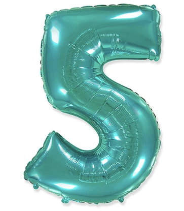 42" Teal Mylar Number