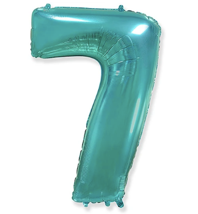 42" Teal Mylar Number